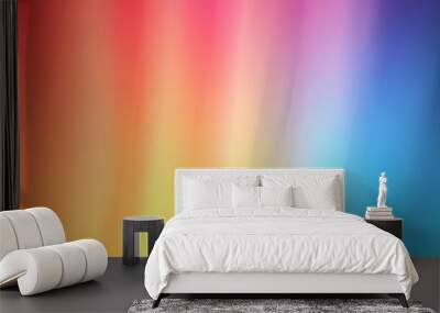 Abstract Rainbow Gradient Background with Diagonal Lines Wall mural