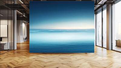 Tranquil Ocean Surface with a Misty Horizon Wall mural