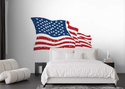 american flag logo design silhouette icon vector Wall mural