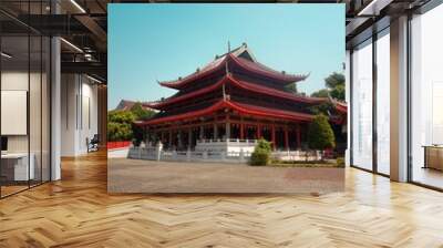 Sam Po Kong the oldest Chinese temple in Semarang, Central Java, Indonesia. Originally established by the Chinese Muslim Wall mural