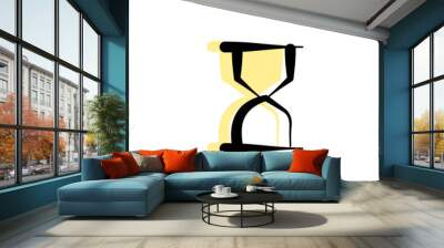 hourglass illustration Wall mural