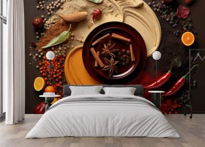 flavors in spiral shape Wall mural