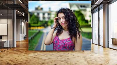 Young Greek Lady Portrait in UK, Coventry Park Wall mural