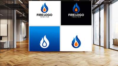 Fire Logo Templates Wall mural