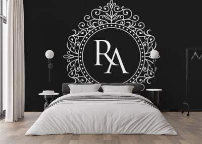 Golden luxury logo design Vector Wall mural