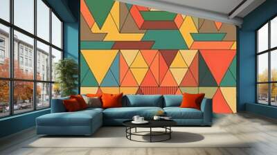 Abstract Geometric Triangular Vector Seamless Pattern Background Wall mural