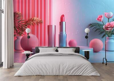 lipstick and powder Wall mural