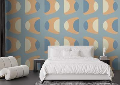 Abstract rounded ornament for decorating any surfaces or things. Seamless pattern. Wall mural