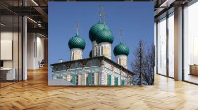 Resurrection Cathedral. Russia, Yaroslavl region, Tutaev city Wall mural