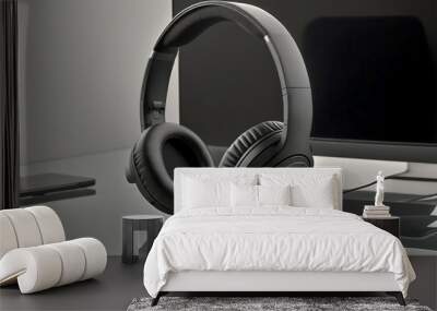 Headset. Wall mural