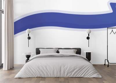 Blue wavy arrow is pointing to the right direction Wall mural