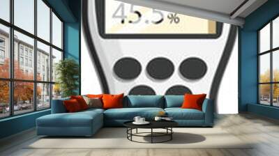 Electronic device with display showing temperature and humidity level Wall mural