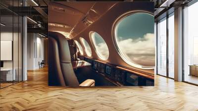 Modern business jet. Generate AI Wall mural