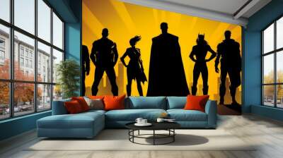 Super hero team. Generate Ai Wall mural