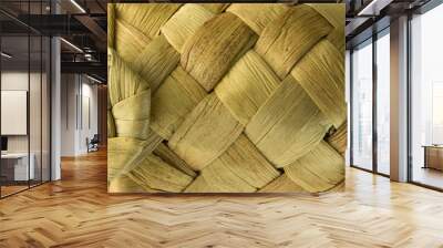 texture of weaving reeds - 2 Wall mural