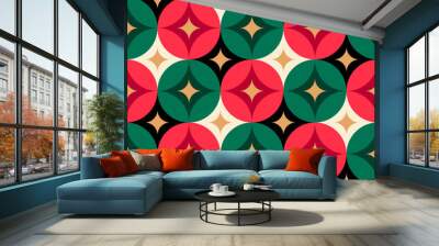 Luxury retro geometric elements pattern design for christmas and new year holidays. Wall mural