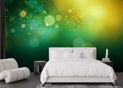 abstract green gold background for ramadan theme Wall mural