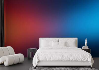 modern and simple blue and red gradient colors background with grain rough texture Wall mural