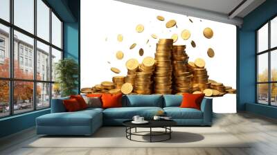 stacks of gold coins Wall mural