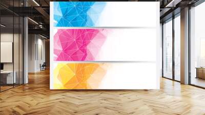 abstract geometric banners (headers) Wall mural