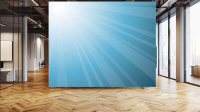 beautiful blue sunshine, vector illustration Wall mural