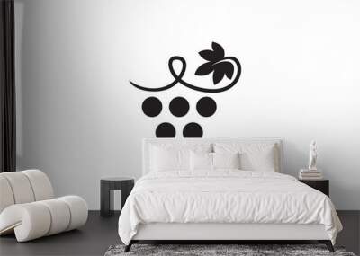 simple creative grape logo design vector Wall mural