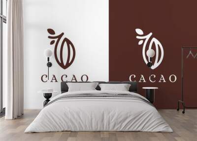 simple nature cacao logo design vector Wall mural