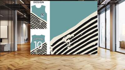 Abstract lines concept vector jersey pattern template for printing or sublimation sports uniforms football volleyball basketball e-sports cycling and fishing Free Vector. Wall mural