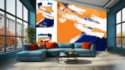 Abstract painting art concept vector jersey pattern template for printing or sublimation sports uniforms football volleyball basketball e-sports cycling and fishing Free Vector. Wall mural