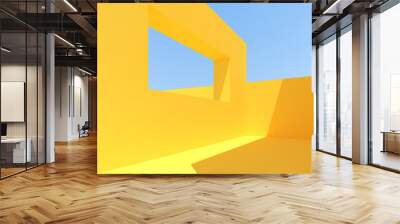 3D illustration of abstract architecture background, Minimal architectural poster. Wall mural