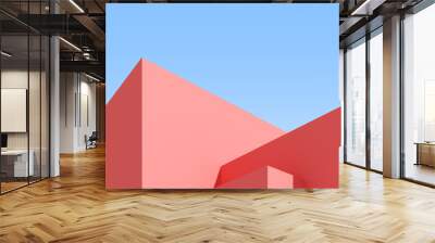 3D illustration of abstract architecture background, Minimal architectural poster. Wall mural