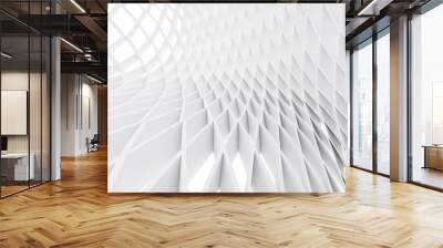 Abstract of white architectural structure pattern,Concept of future design on architecture,3d rendering	 Wall mural