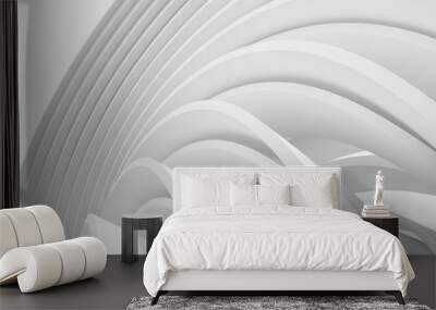 Abstract of white pattern space ,Perspective of future design architecture Wall mural