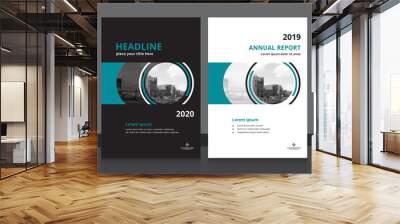 cover design and annual report cover template a4 size for brochure design, magazine, poster, flyer e Wall mural