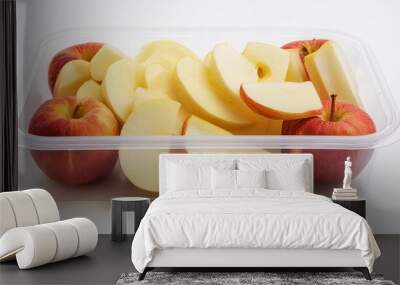 apples in plastic box Wall mural