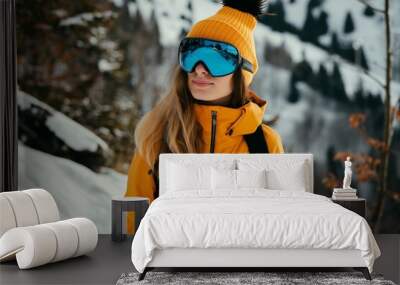 Winter Chic on the Slopes Wall mural