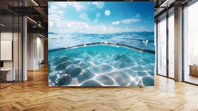 blue sea Wall mural