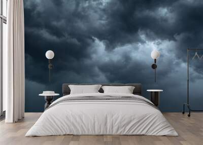 Black rain clouds in the sky. Wall mural