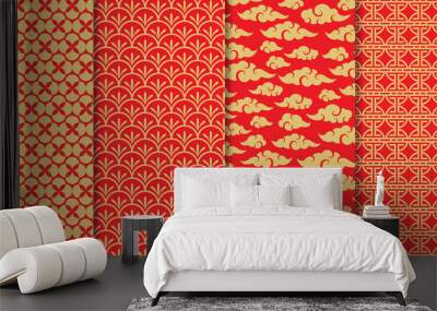 Chinese pattern set. Decorative background,illustration EPS10. Wall mural