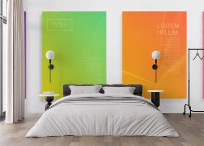 Minimal Vector covers design. Cool halftone gradients. Future geometric template. Wall mural