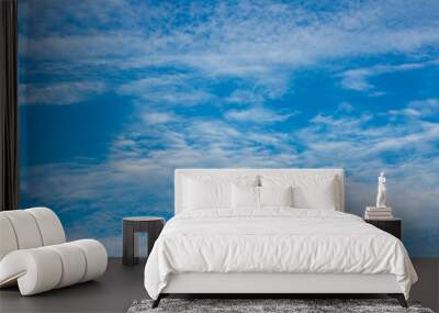 The beauty of the sky with clouds and the sun. Wall mural