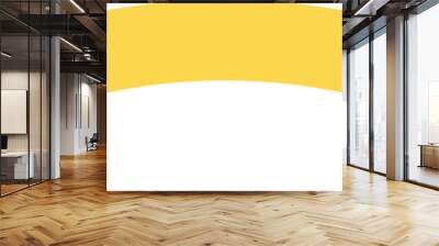 Yellow ribbon or banner on white background Wall mural