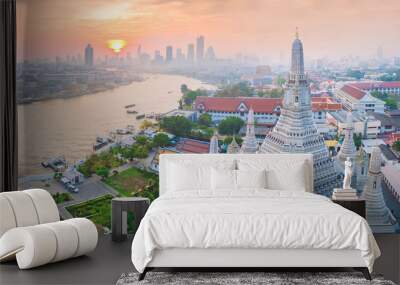 High angle view Bangkok Thailand Wall mural