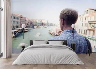 Tourist To Venice Enjoying The View Wall mural