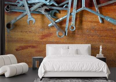 The tool has a wooden scene. For home repair Wall mural