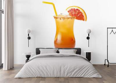 Hurricane cocktail fresh drink on party, isolated white background Wall mural