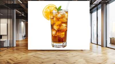 Long Island iced tea isolated on white background Wall mural