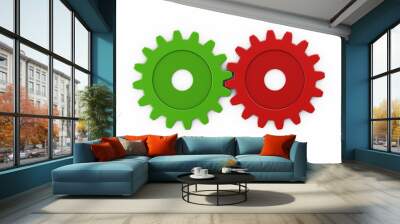 two gear to place concepts Wall mural