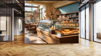 interior design of coffee cafe and bakery Wall mural