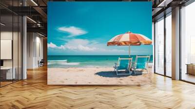 Vacation time on the beach Wall mural